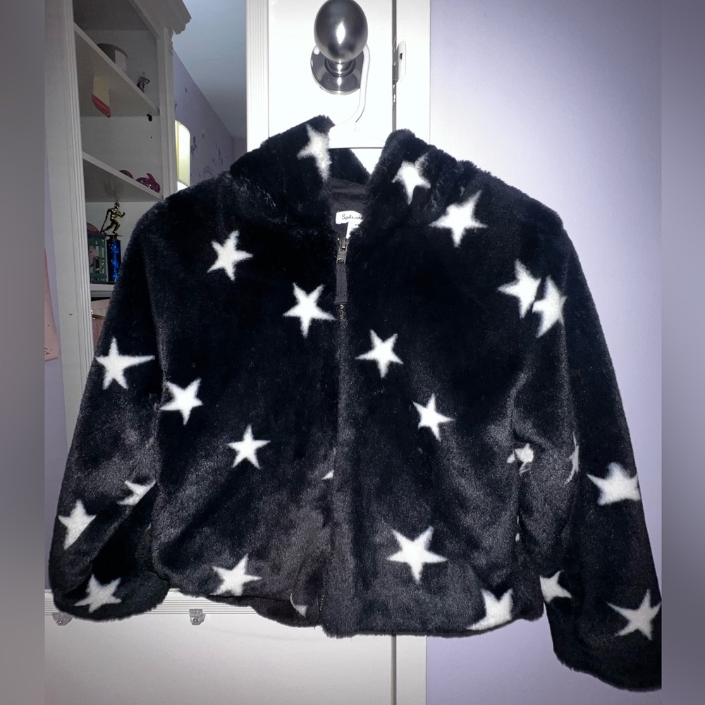 Splendid Girls Sherpa Star Jacket w/ hood